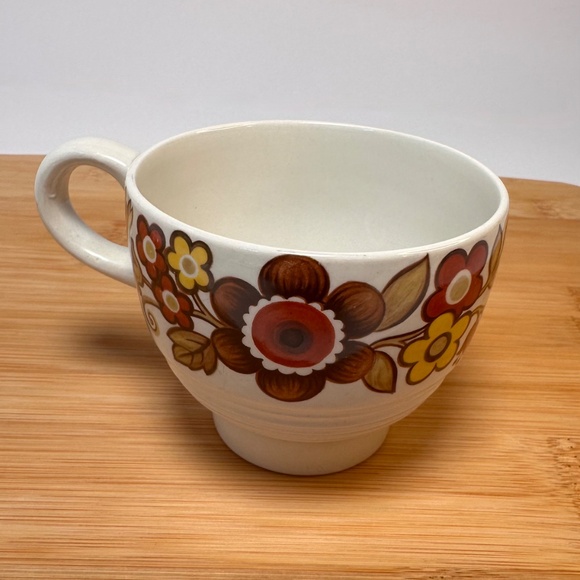 Set of 4 Myott “Festival” Ironstone Mugs • Retro 70s Floral England 🌼🍂✨ - Picture 3 of 8